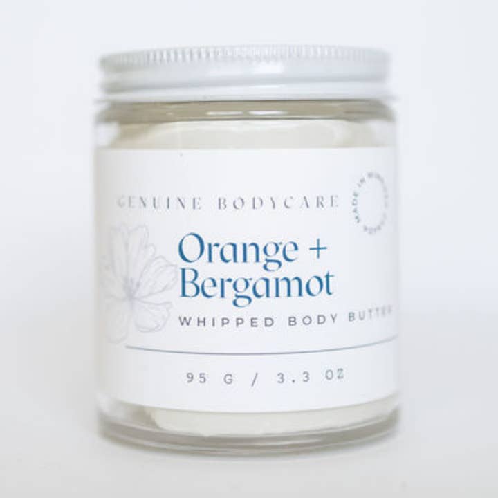 Orange + Bergamot Whipped Body Butter for wholesale by Genuine Bodycare