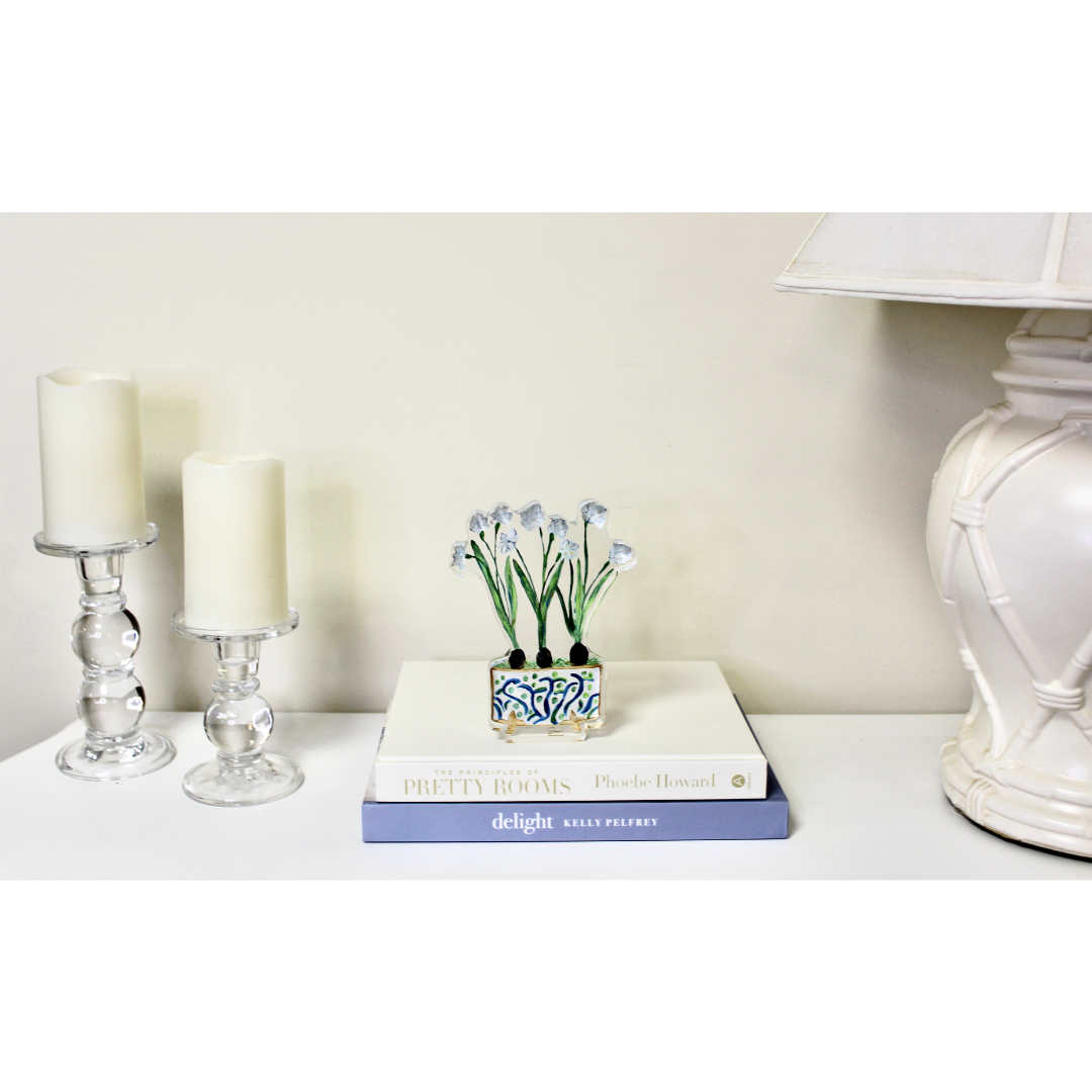 Jeanne Player Fine Art - Wholesale Decorative Tabletop Object - Paperwhites Acrylic Art Block6