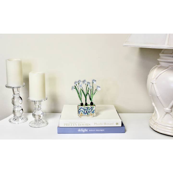 Jeanne Player Fine Art - Wholesale Decorative Tabletop Object - Paperwhites Acrylic Art Block6