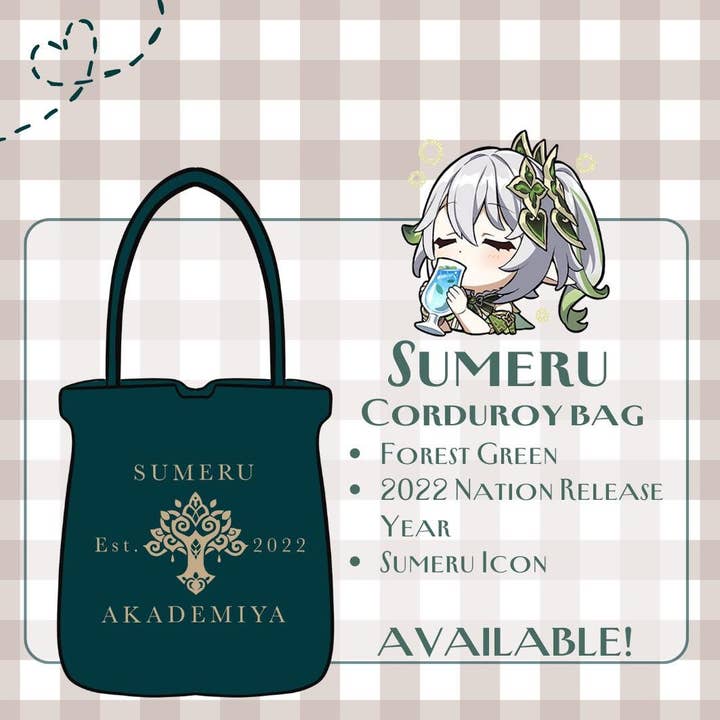 Sumeru Cord-Tasche - Moderne AU Genshin Impact Serie für den Großhandel von Studio Ayu