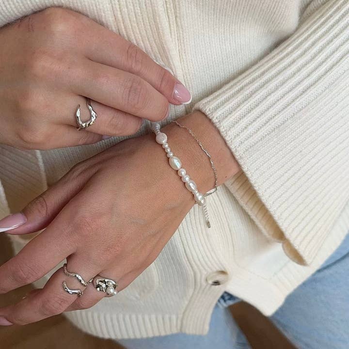 Nava Copenhagen - Wholesale Band/Stacked Ring - Muriel Ring - Silver2