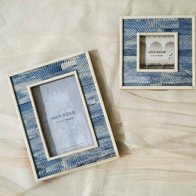 Matr Boomie Fair Trade - Wholesale Picture Frame - Neela 4x6 Picture Frame - Carved Bone