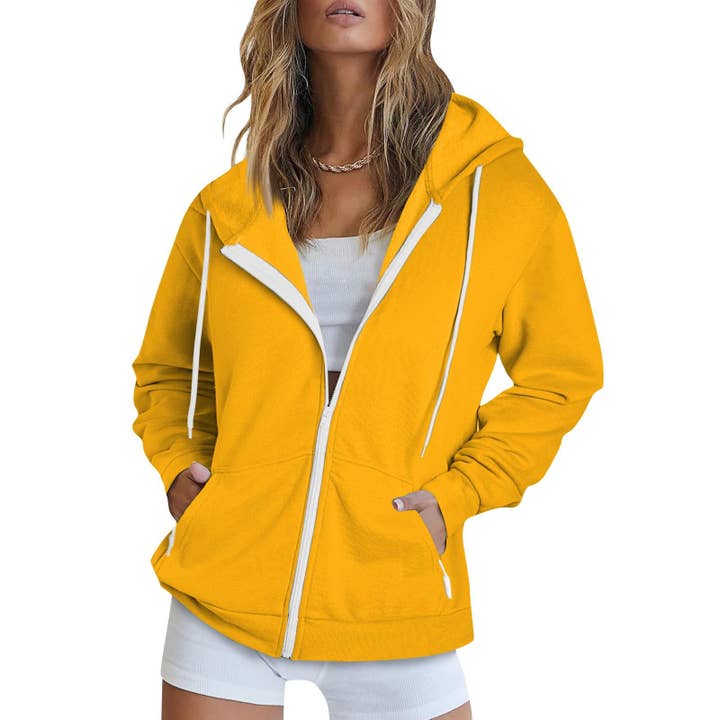 SALINA TRADING INC - Wholesale Hoodie - Women's - Unisex Hooded Zipper Jacket Casual Sports Hoodie6