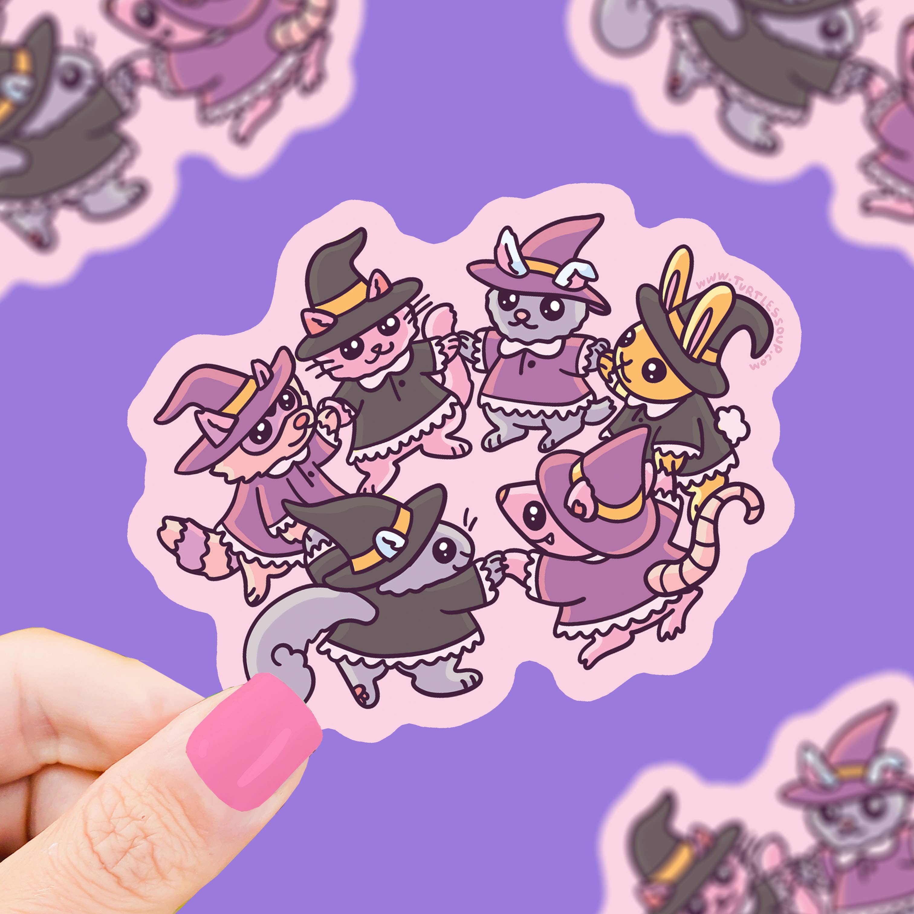 Turtle's Soup - Wholesale Sticker - Witchy Critter Coven Witch Animals Halloween Vinyl Sticker