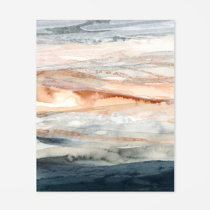 "Finding Paradise" A Vertical Abstract Landscape Print for wholesale by Lara Eckerman Art