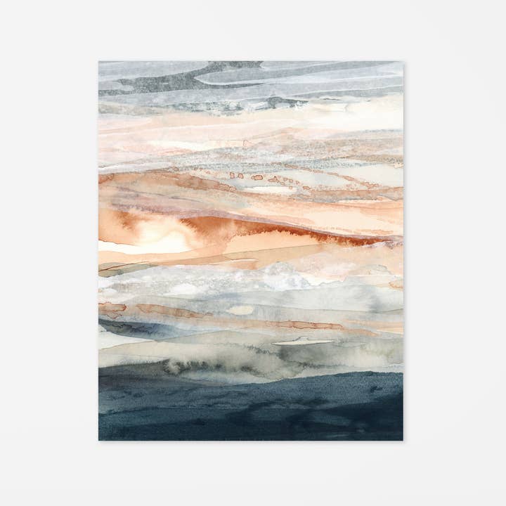 "Finding Paradise" A Vertical Abstract Landscape Print for wholesale by Lara Eckerman Art
