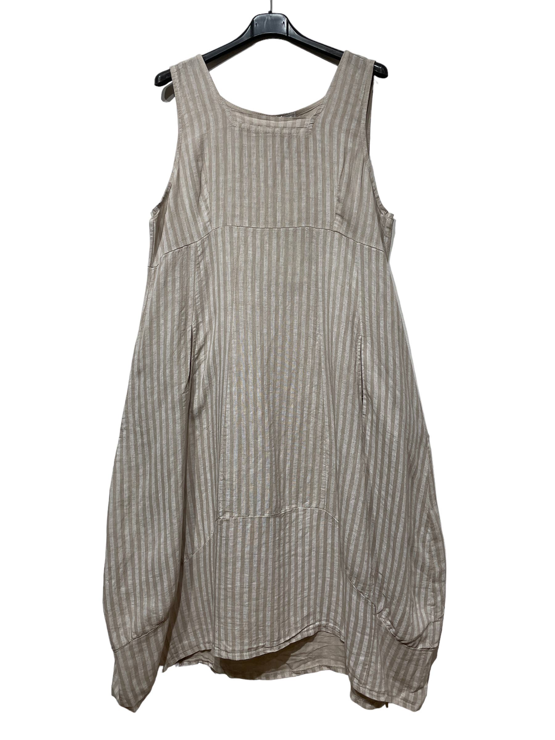 LINEN & COTTON HOUSE - Wholesale Dress - Women's - ROBE EN LIN 322 8119 RAYÉE PRINTEMPS ÉTÉ VÊTEMENTS2