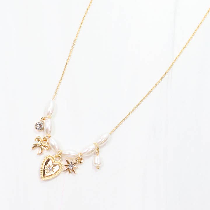 Caroline Hill - Wholesale Pendant/Charm Necklace - Randolph Delicate Heart Charm Necklace Gold0