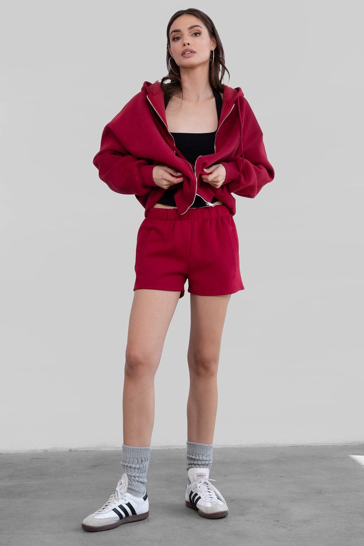 TICTOC - Wholesale Lounge Shorts - Women's - MOMO Plush Fleece Lounge High Waist Fleece Shorts15