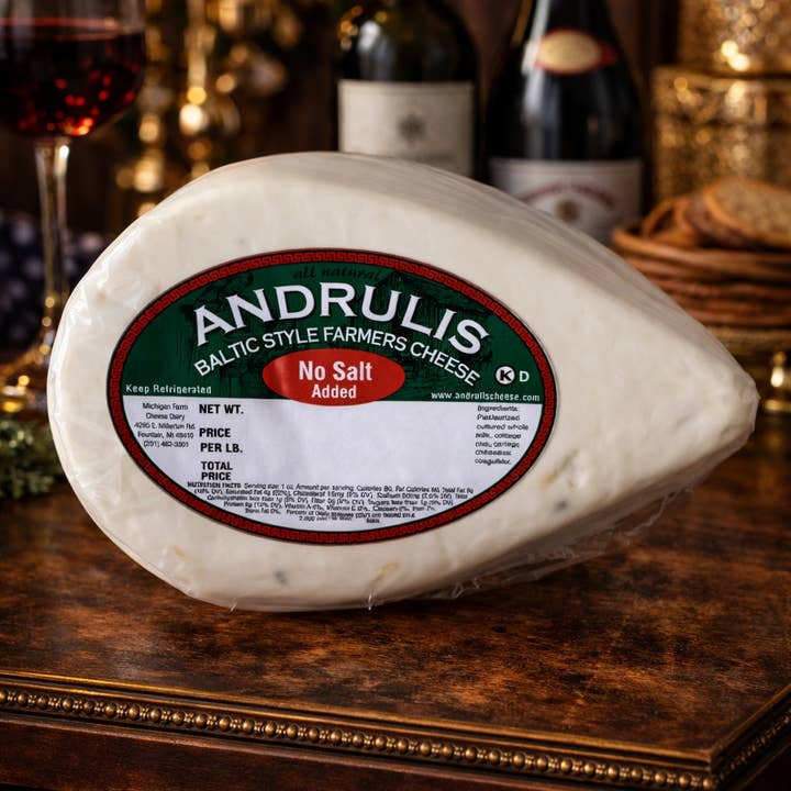 Andrulis Farmers Cheese No Salt Added for wholesale by Andrulis