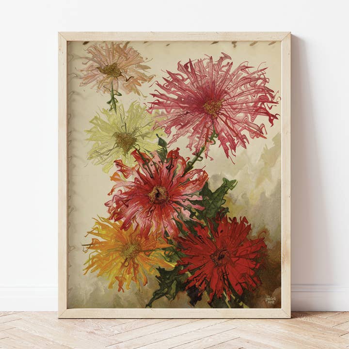 Vintage Flowers Print for wholesale by The Galek Sea
