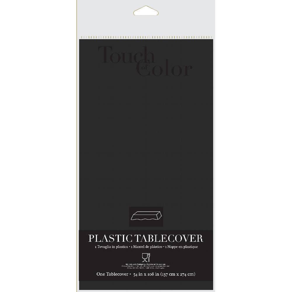 Bulk Party Decor - Wholesale Disposable Table Cover/Runner - Bulk Black Velvet Plastic Table Covers (12 per Case)2