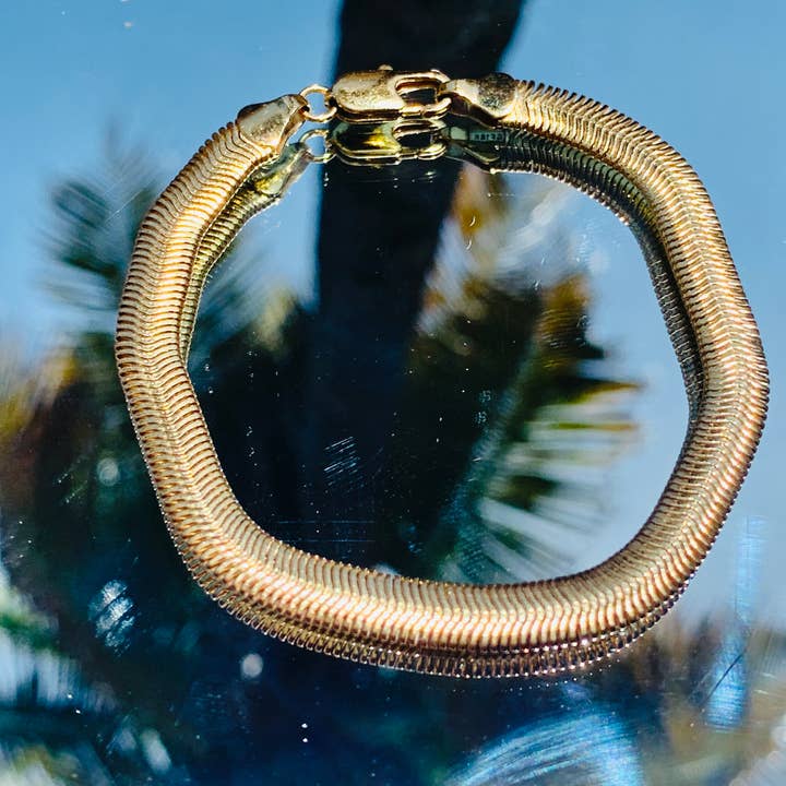 Mali Beads - Wholesale Link & Chain Bracelet - Gold Filled Chunky Herringbone Bracelet – Bold Minimalist Jewelry5