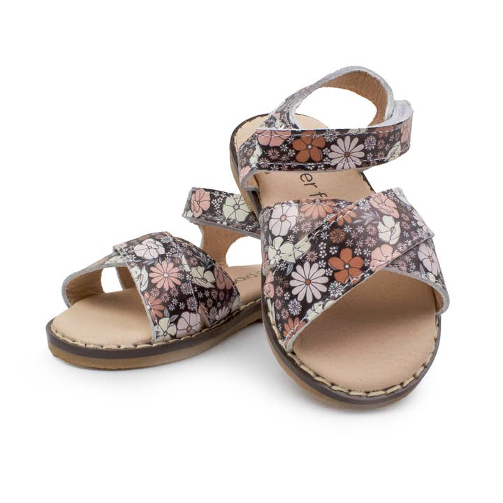 Black Floral - Classic Sandal for wholesale by Piper Finn