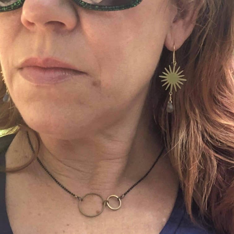 Santore Jewelry Company - Wholesale Pendant/Charm Necklace - Double Circle Necklace – Ballchain or Gemstone Chain7