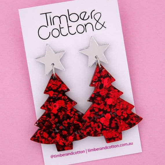 Girlfetti - Wholesale Dangle Earrings - Christmas Tree Acrylic Dangle Earrings19