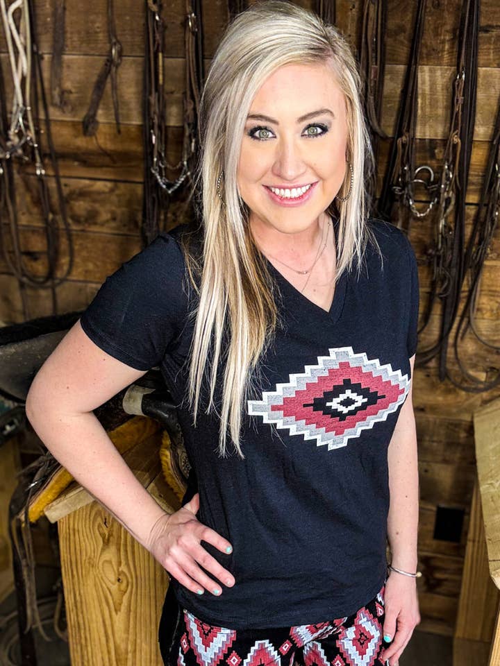 Rock 'n' Roll V-Ausschnitt T-Shirt für den Großhandel von Sterling Kreek