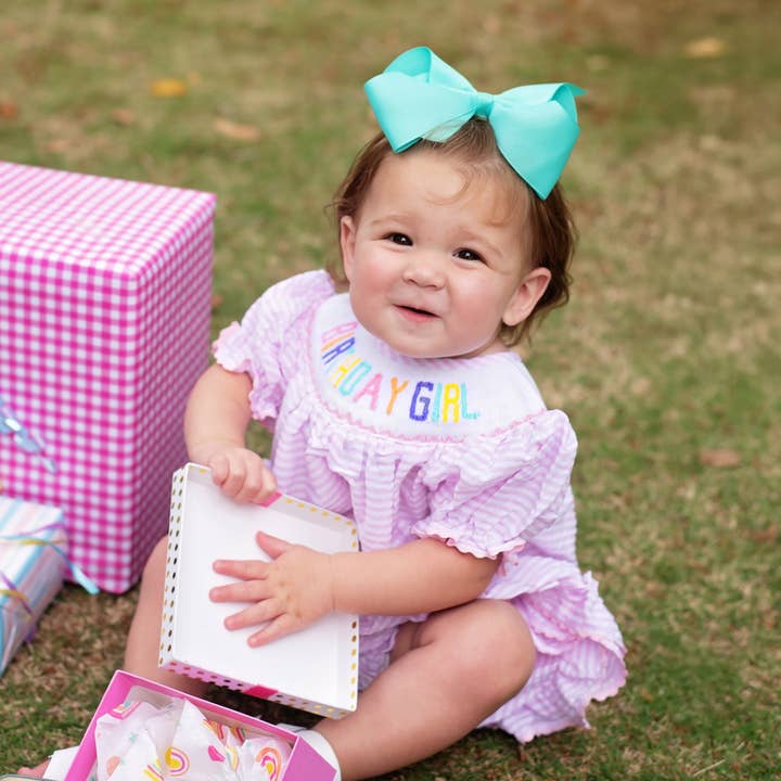 Seven Lantern Lane - Wholesale Bodysuit (Non-Footed) - Baby - Smocked Birthday Girl Bubble (Copy)2