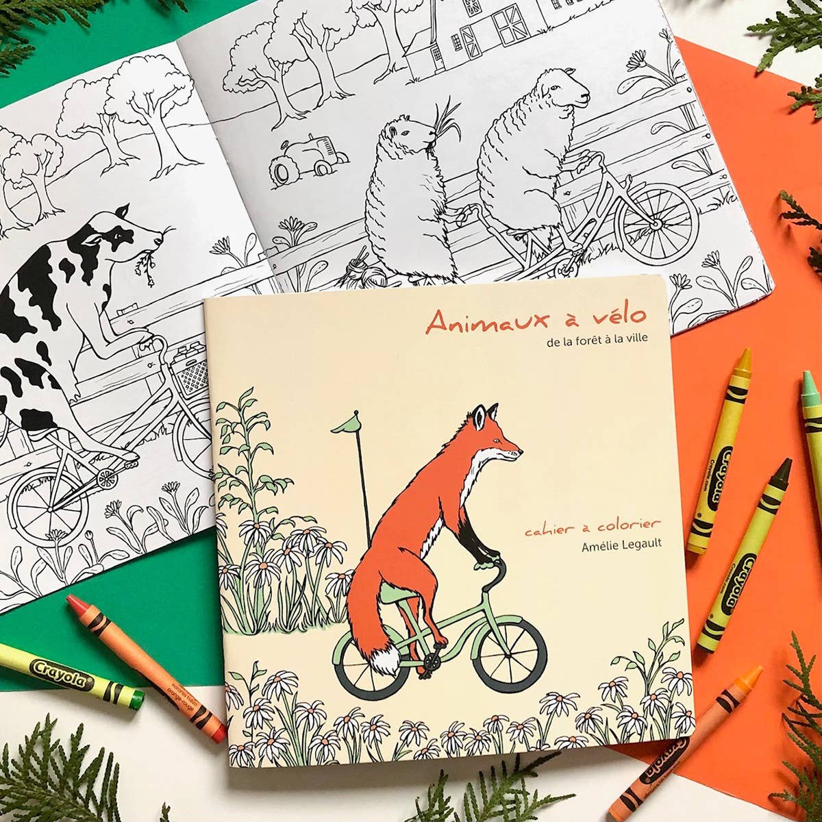 Sardines Studio - Wholesale Coloring & Activity Book - Kids & Baby - Coloring book - Animals on Bikes From the Forest to the Town6