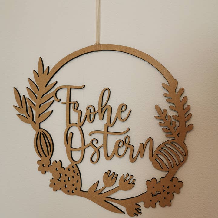 wooden sign “Happy Easter” for wholesale by Deko à la Ka