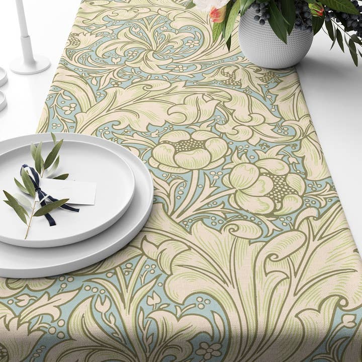 Bachelor's Buttons Light Blue - William Morris Table Runner for wholesale by ART CUSHIONS