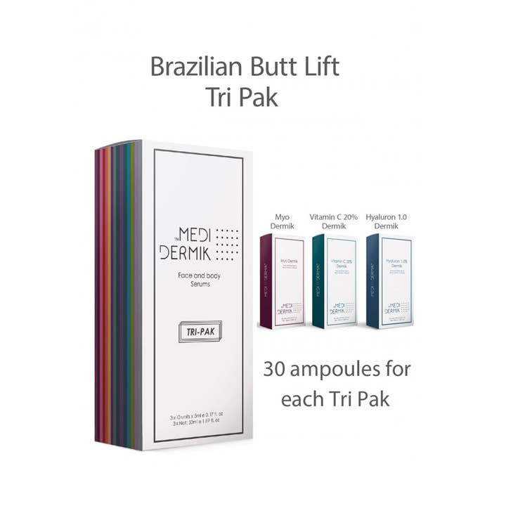 Brazilian Butt Lift Tri Pak (30 Ampoules) for wholesale by SlimSpa The Body Care Specialists