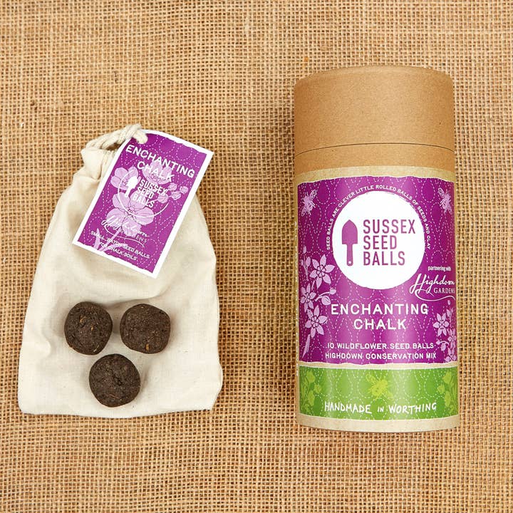 Tube of 10 Chalk-Suited Seed Balls for wholesale by Sussex Seed Balls