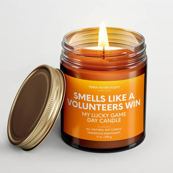 Terra Mater Studio LLC - Wholesale Jar/Filled Candle - Smells Like A Volunteers Win Candle, Volunteers Merch2