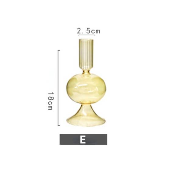 IVORE.GROUP (We cover All Import duty) - Wholesale Candle Holder - Vintage Style Glass Candlestick Holder4