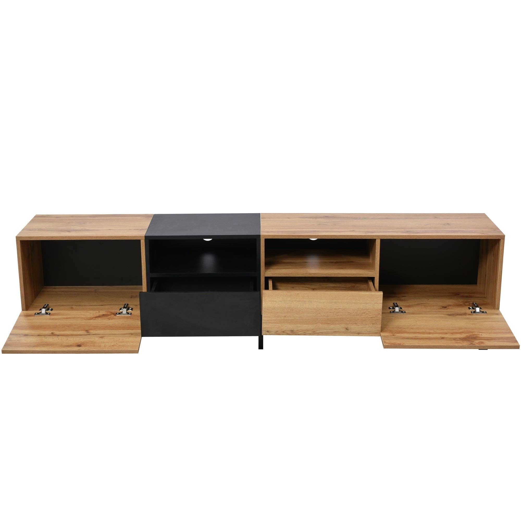 Urban Meuble - Wholesale Console Table - Modern TV stand with black and wood design and spacious storage space MODAI10