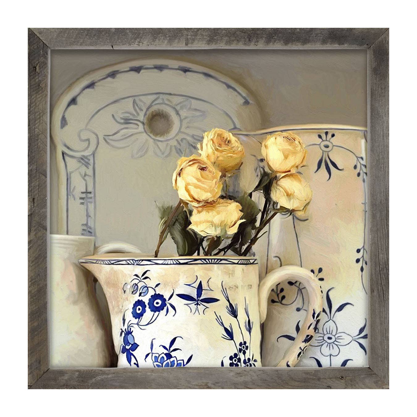 ginger blue - Wholesale Art Print - Yellow Roses in vase7