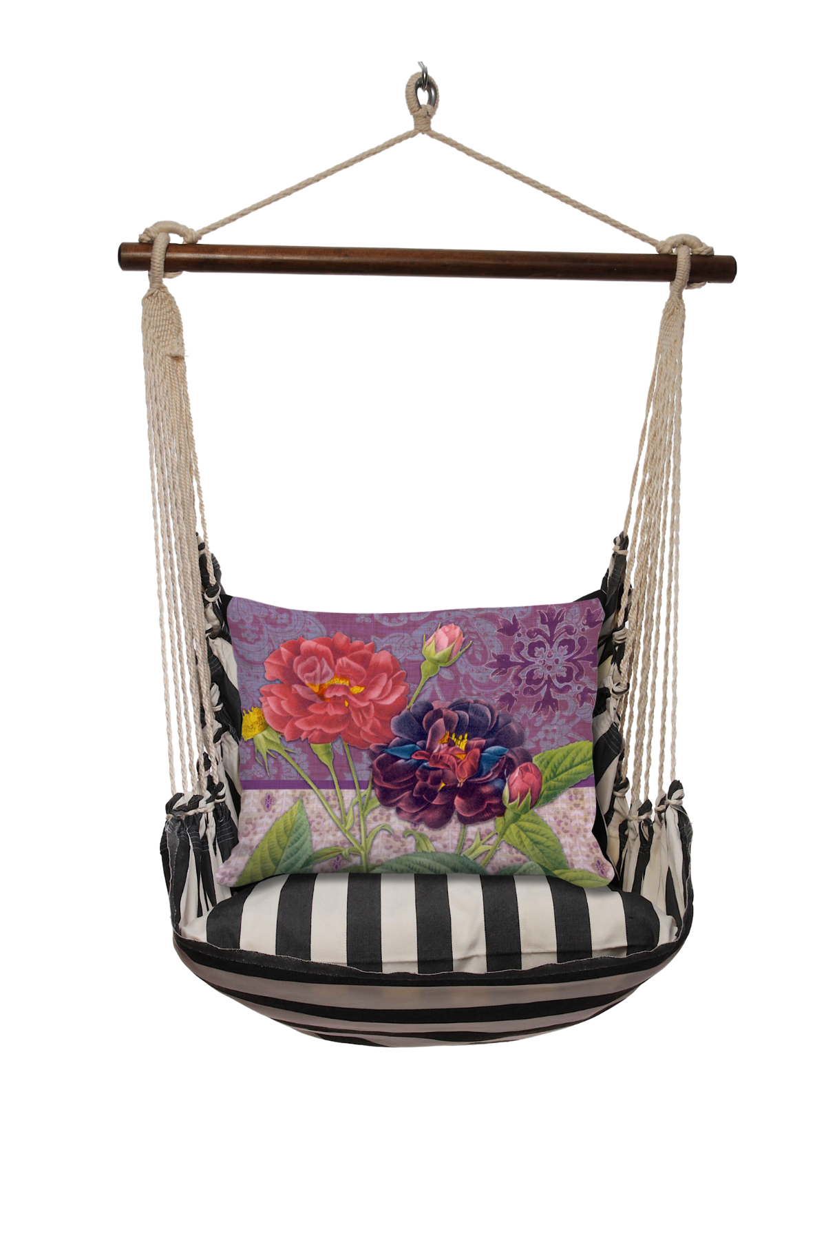 Magnolia Casual - Wholesale Swing Set - Hammock Swing 4-Piece Set indoor / outdoor - Black & White1