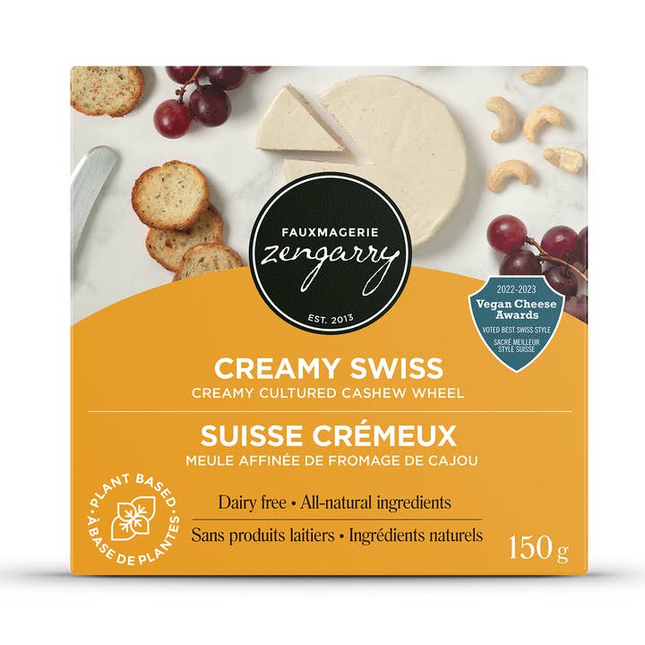 Creamy Swiss pour la vente par Fauxmagerie Zengarry