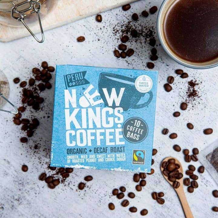 Decaf Roast Coffee Bags - Organic and Fairtrade for wholesale by New Kings Coffee