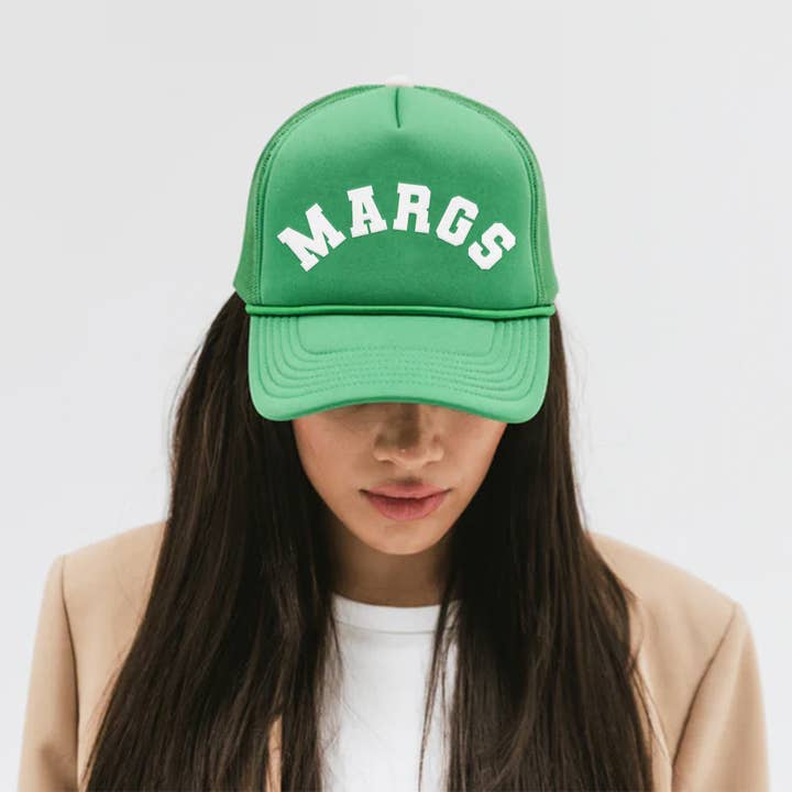 Margs Puff Print Trucker Hat for wholesale by House of Lulu