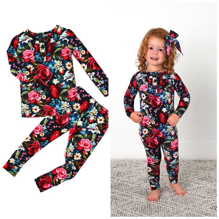 Gigi and Max – wholesale Pyjamasset - Barn – Aria Ruffle Tvådelad bambupyjama Barn Småbarnskläder1