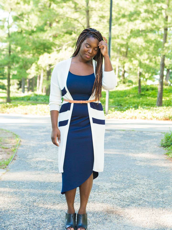 Falda midi con dobladillo asimétrico para venta al por mayor de Knieriem Designs