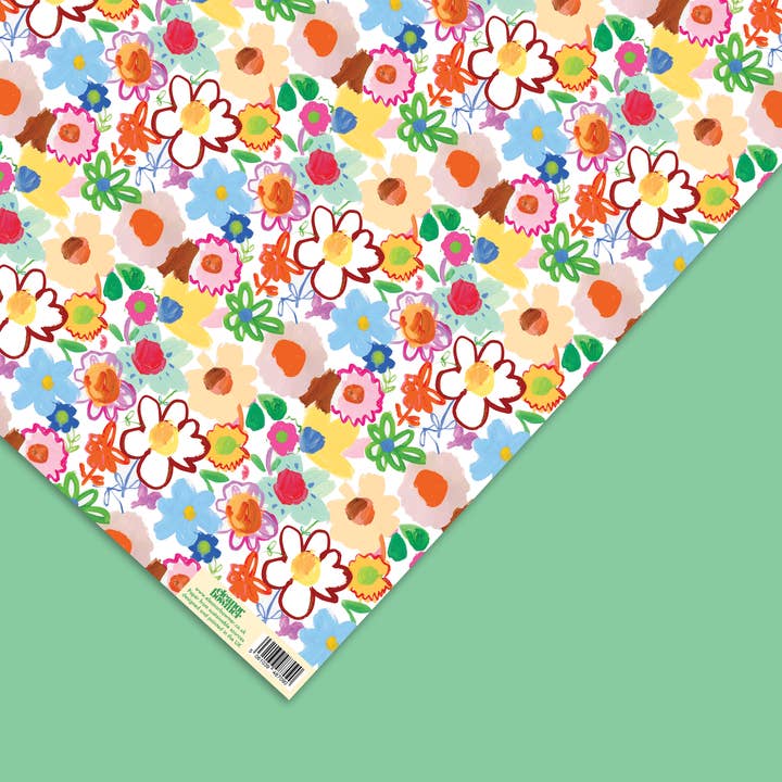 Painted Floral Wrap for wholesale by Eleanor Bowmer