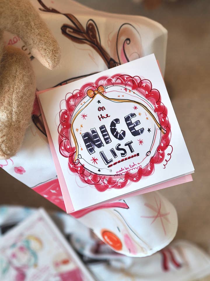 The NICE List Rosette Red for wholesale by Made by Leah