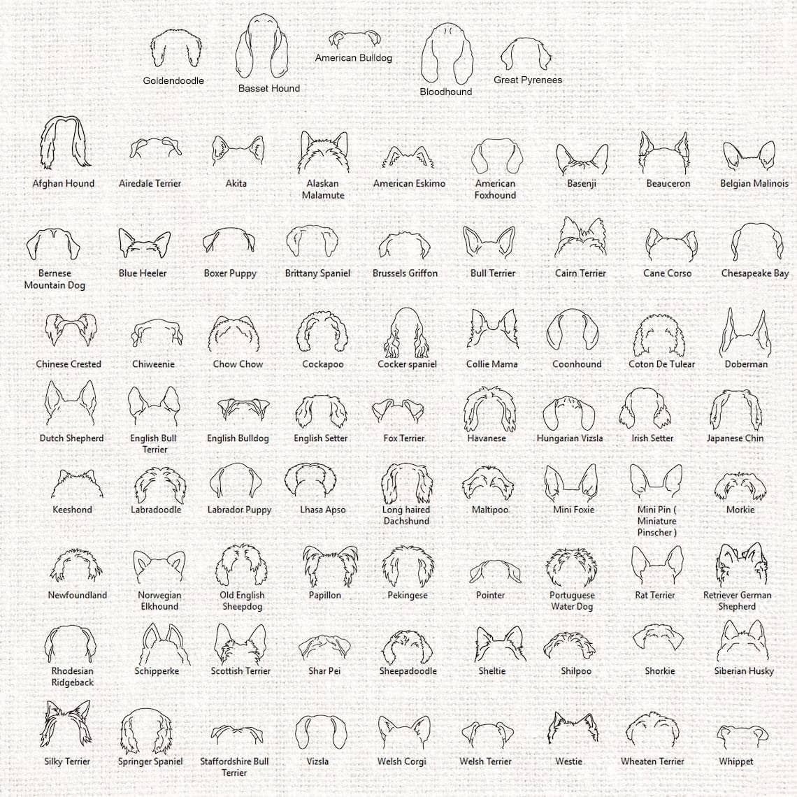 Hartley Co – Camisola gráfica - Mulher por atacado – Camisola Personalizada com Bordado de Orelhas de Cão | Roupa para Animais de Estimação1