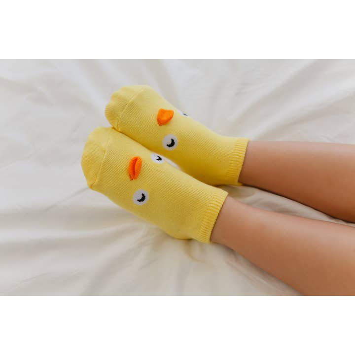 Yellow Chicky Animal Character Socks for wholesale on Faire5