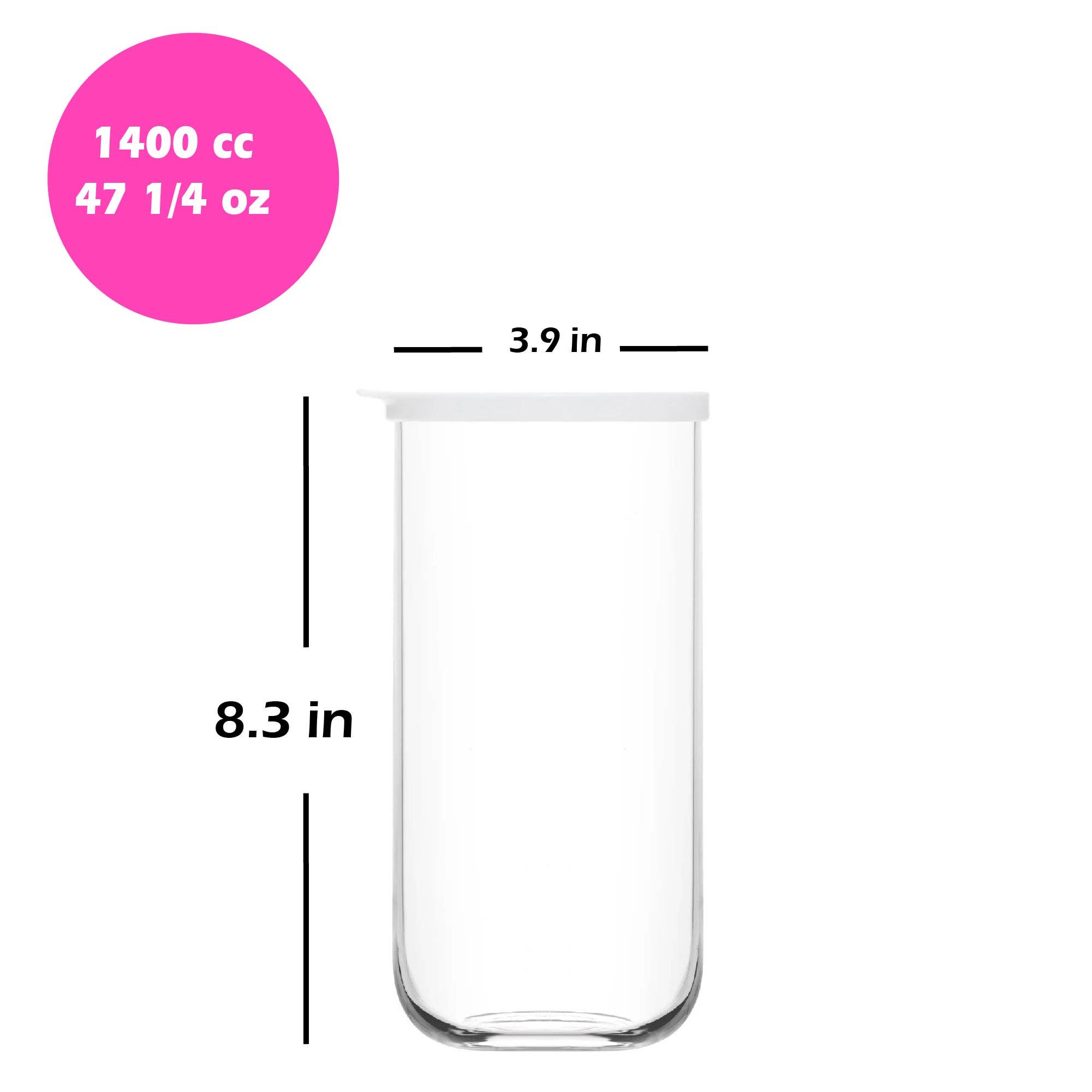 Hakan – wholesale Burkar – LAV Duo Glasburk Set med lock, 2 st, 47.25 Oz (1400 cc)1