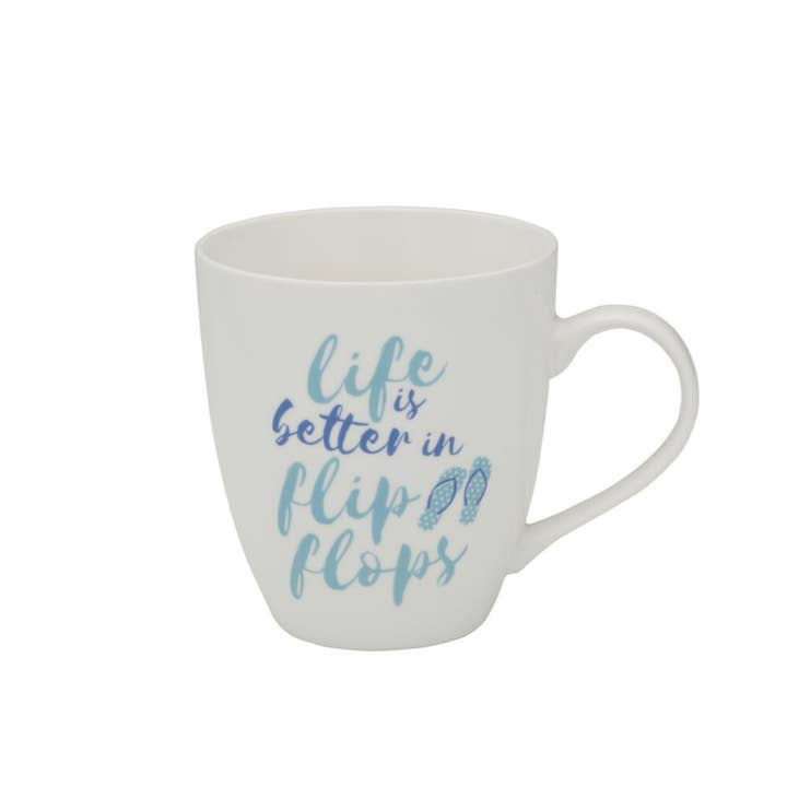 Fitz and Floyd® Mikasa® Pfaltzgraff® - Wholesale Coffee Mug - Pfaltzgraff 18OZ Mug Life Is Better In Flip Flops Open Stock