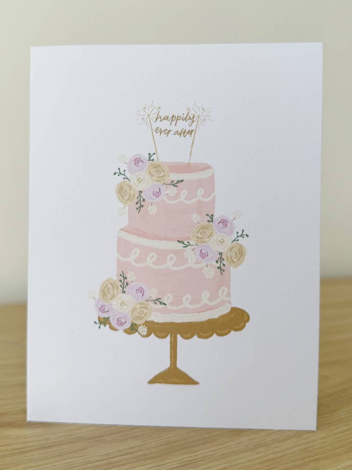 Happily Ever After Wedding Card for wholesale by Shea Lettering