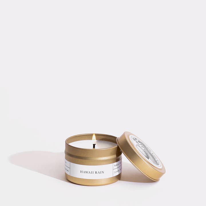 Brooklyn Candle Studio - Wholesale Travel Candles - Hawaii Rain Gold Travel Candle (Seasonal)