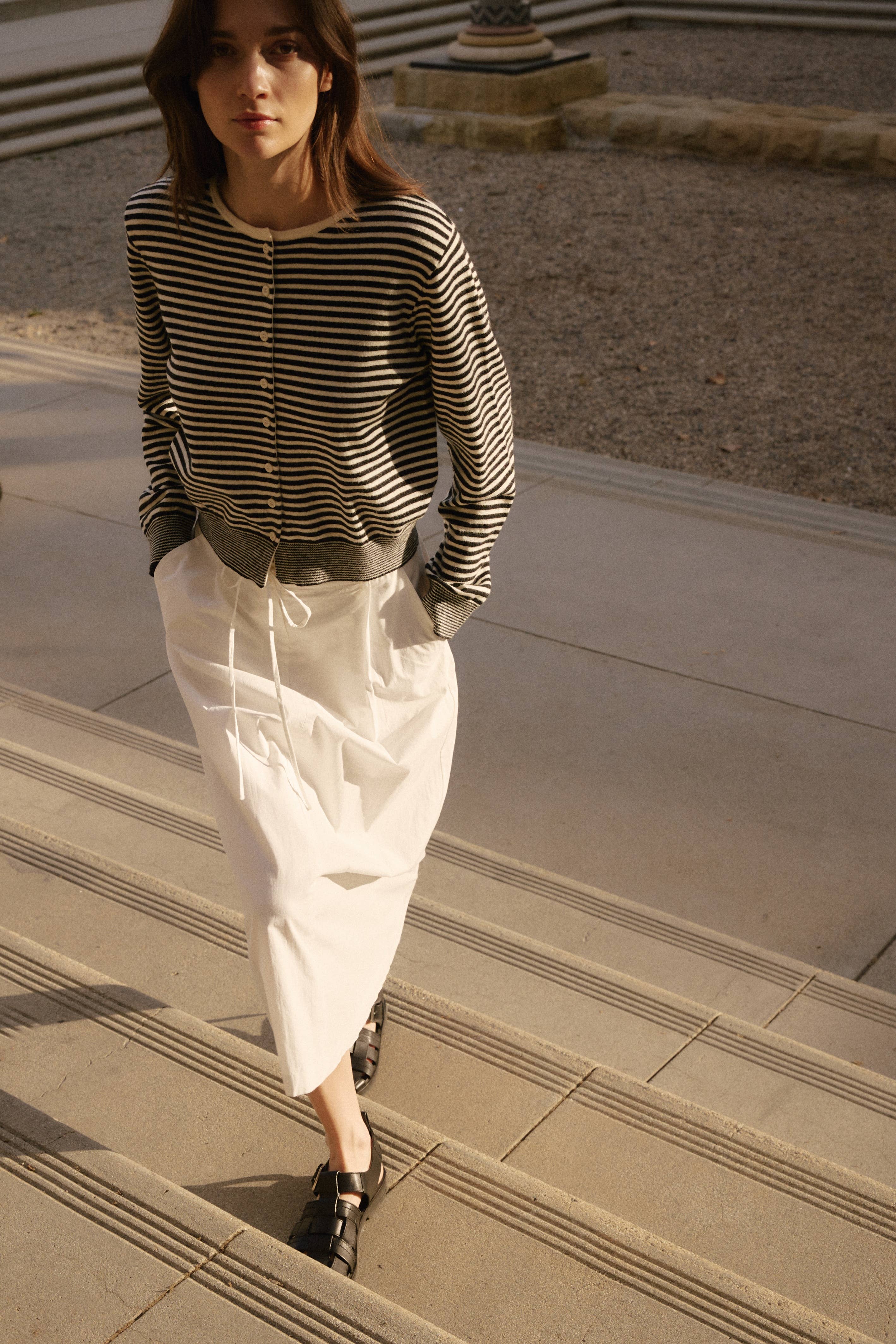 MOD REF - Wholesale Cardigan - Women's - The Montana Cardigan | Striped Button-Down Cardigan35