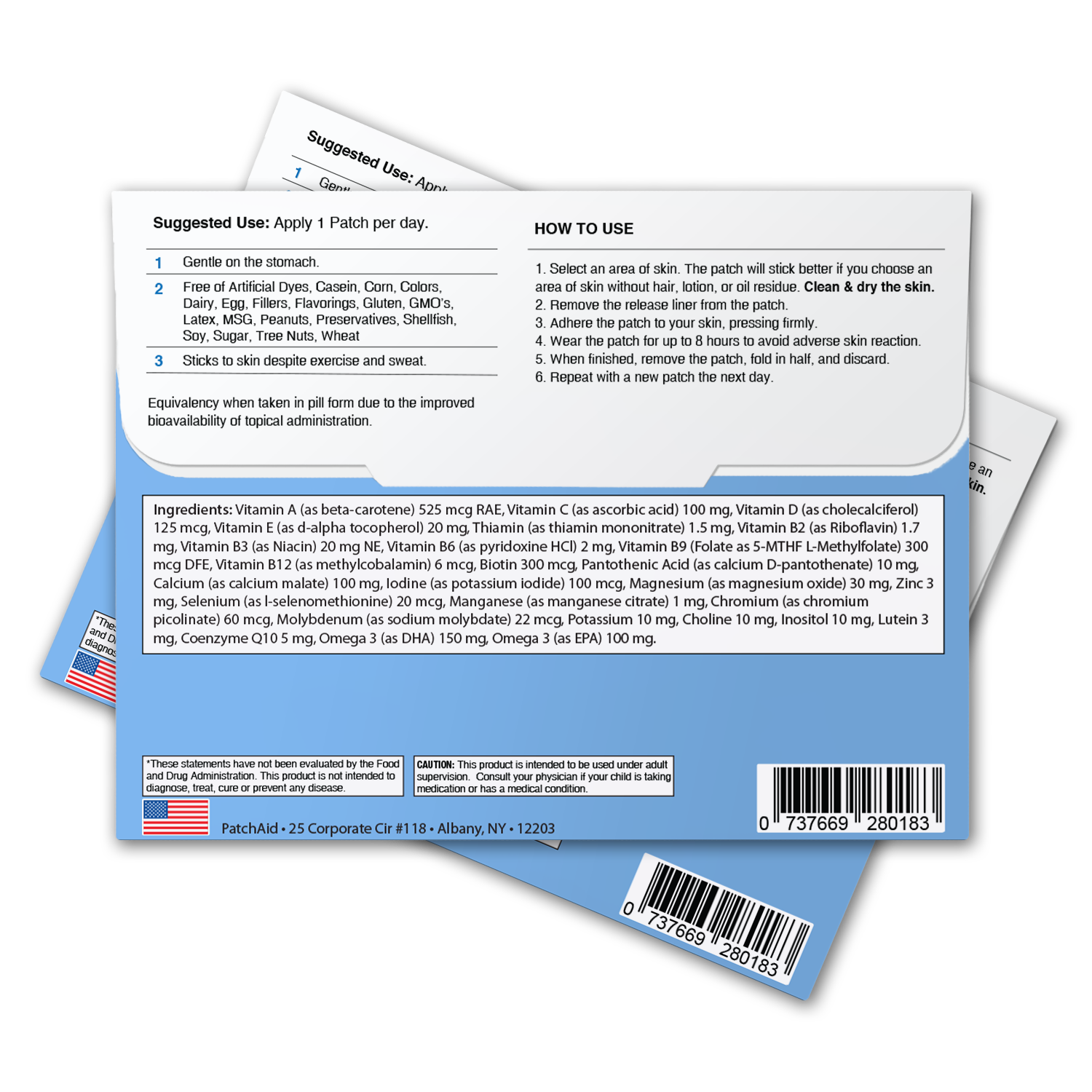 PatchAid - Wholesale Oral Supplement/Vitamin - Kids Multivitamin Plus Omega3 Patch - Vitamins & DHA Support2