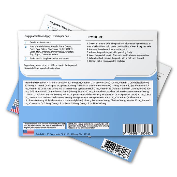 PatchAid - Wholesale Oral Supplement/Vitamin - Kids Multivitamin Plus Omega3 Patch - Vitamins & DHA Support2