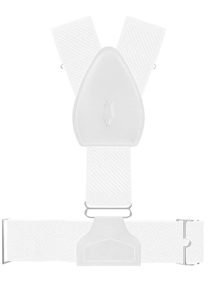 Solid White Sockless Shirttail Garters for wholesale by KK & Jay Supply Co.