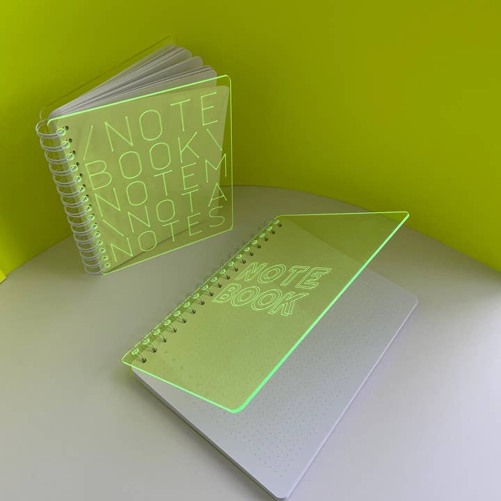 MAKE 2D - Vente Cahiers - Cahier acrylique avec couverture transparente ou néon9
